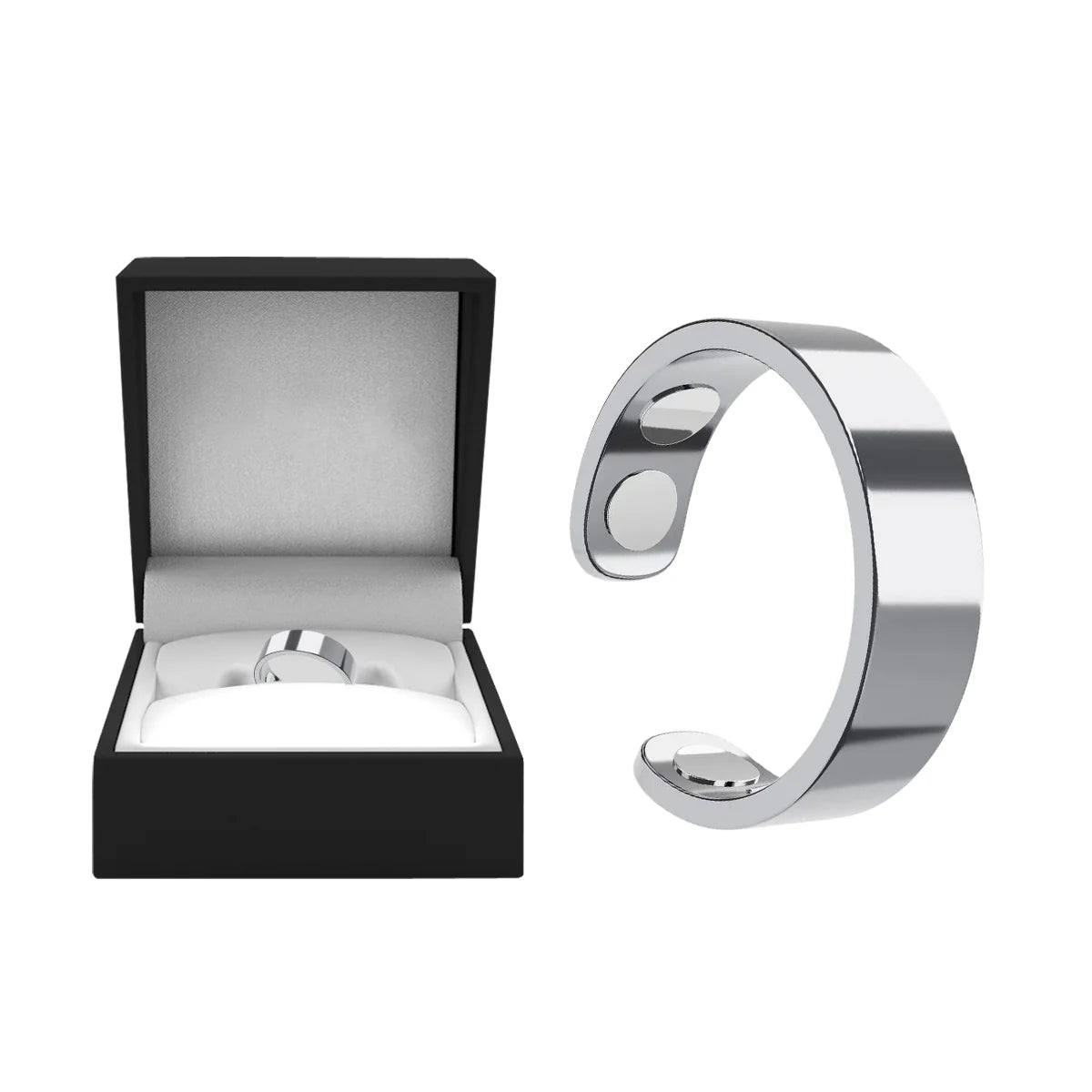 Juxek™ Magnetic Ring - Elegant Stainless Steel Ring - Magnet Rings（2）