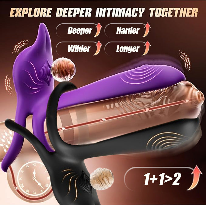 🎁 Juxek™ Enchanted Girl Luxe Smart Vibrating Ring – Pleasure for Couples 💫