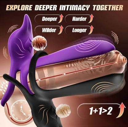 🎁 Juxek™ Enchanted Girl Luxe Smart Vibrating Ring – Pleasure for Couples 💫
