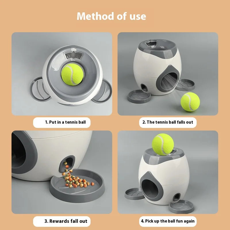 Pet Dog Toys,Electronic Usb Dog Two Tennis,Food rewards, Dog Interactive Training, Intelligent Automatic Food Leakage Device
