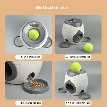 Pet Dog Toys,Electronic Usb Dog Two Tennis,Food rewards, Dog Interactive Training, Intelligent Automatic Food Leakage Device