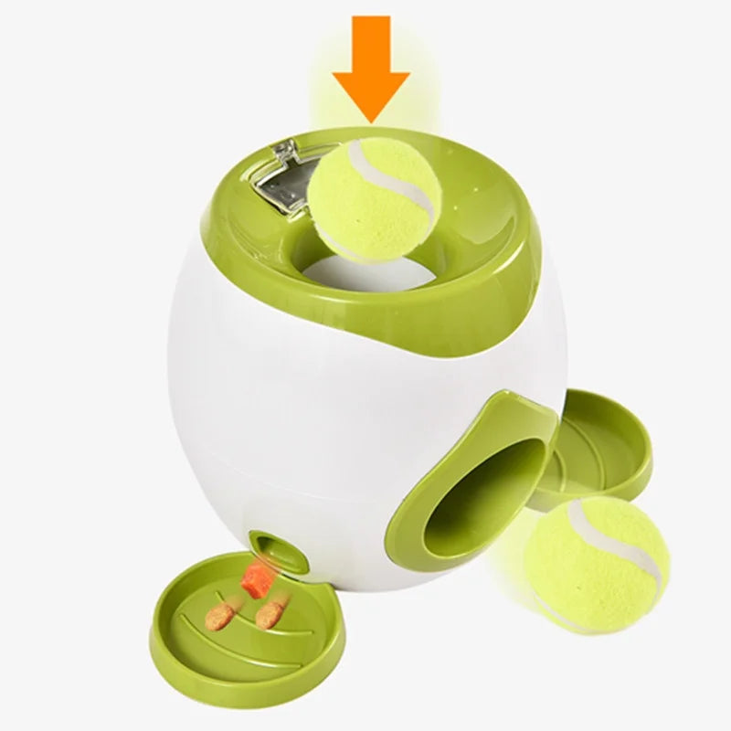 Pet Dog Toys,Electronic Usb Dog Two Tennis,Food rewards, Dog Interactive Training, Intelligent Automatic Food Leakage Device