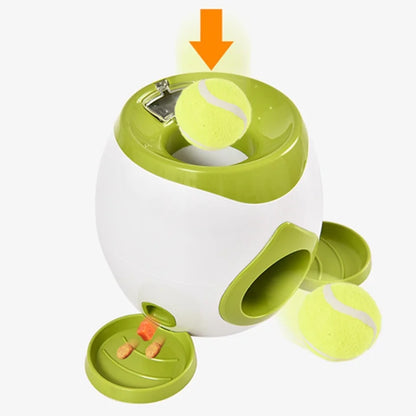 Pet Dog Toys,Electronic Usb Dog Two Tennis,Food rewards, Dog Interactive Training, Intelligent Automatic Food Leakage Device