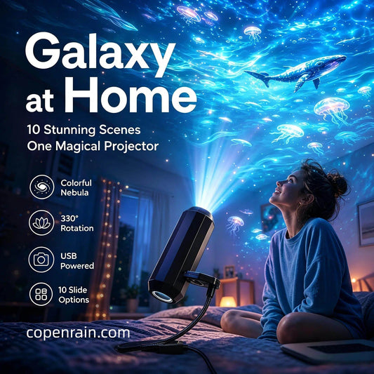 🔥Darolio® Plug-and-Play HD Galaxy & Ocean Projector Night Light🥳50,000+ Happy Users