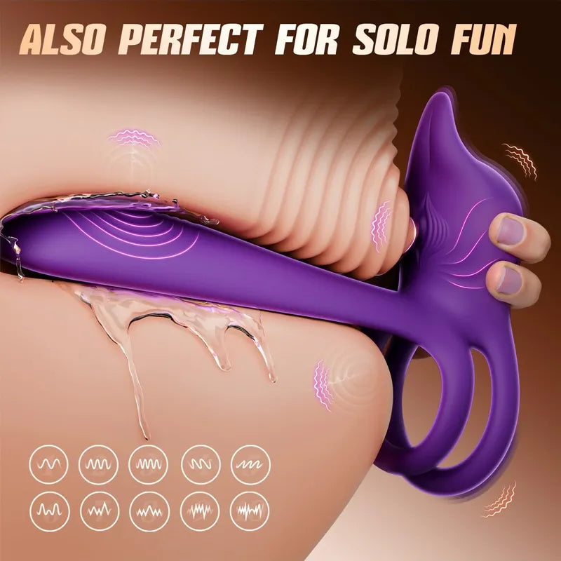 🎁 Juxek™ Enchanted Girl Luxe Smart Vibrating Ring – Pleasure for Couples 💫